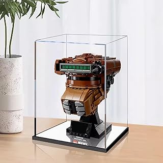 Display Box Compatible with Lego 75351 Princess Leia Helmet Dustproof Display Case, Model Collectibles Display Case (No Lego Model) (2MM)