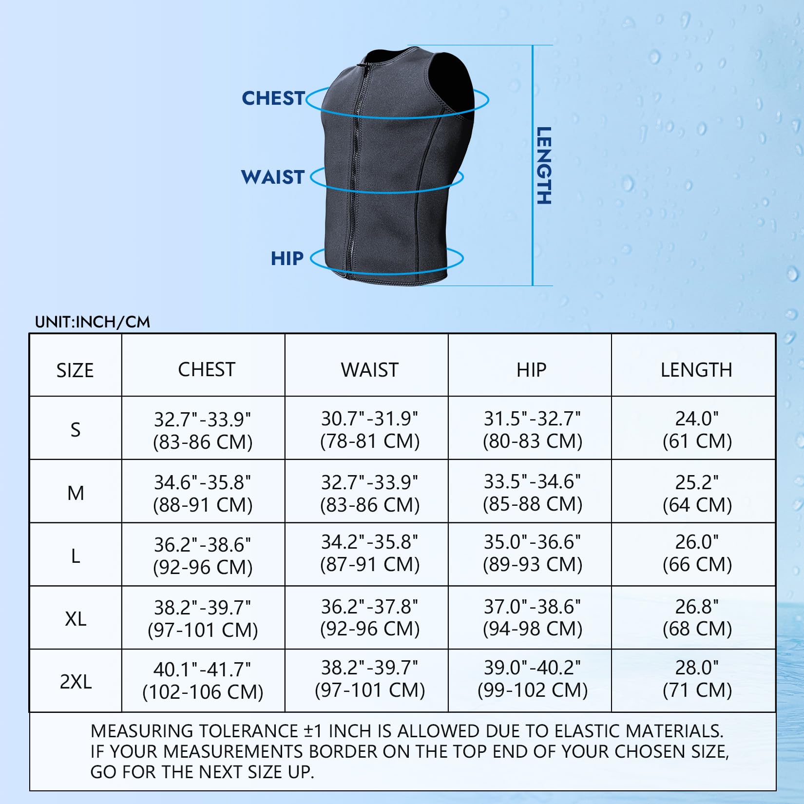 Neopren-Oberteil 3mm Thermisch Ärmellose Schwimmoberteile für Männer Frauen Tauch- & Schwimmweste für Tauchen Surfen Segeln Schlankheits-Sauna
