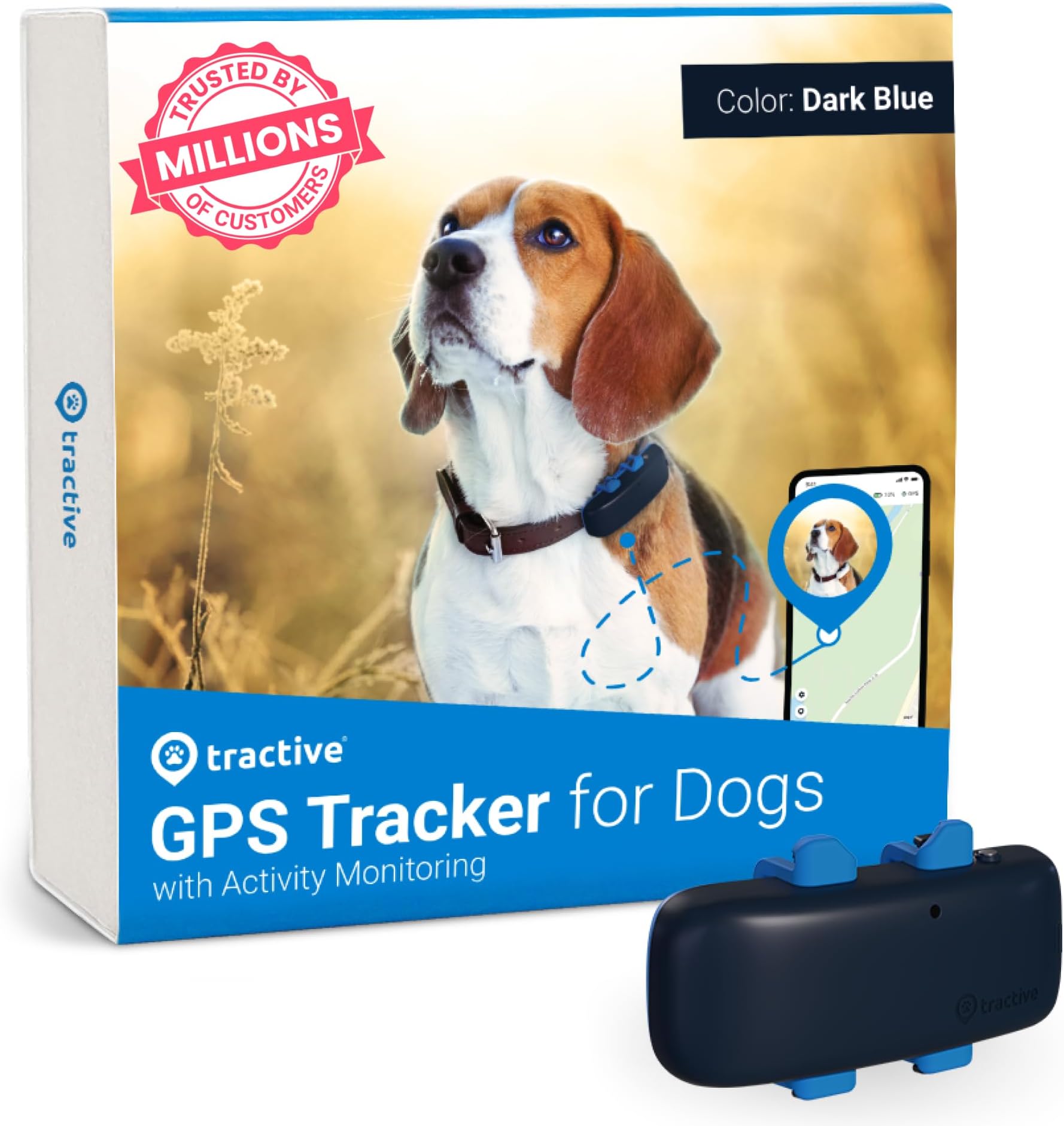 Tracki Dog GPS Tracker Tiny & Light Waterproof (9 lbs+