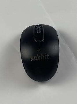 Ankbit M720 Triathlon Multi-Device Wireless Mouse, Bluetooth, USB Unifying Receiver, 1000 DPI, 8 Buttons, 2-Year Battery, Compatible with Laptop, PC, Mac, iPadOS - Black