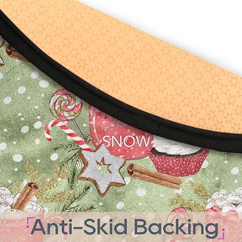 Miniatura 4 de Christmas Candy Cup Cake 06 Round Area Rug 3ft Machine Washable Circular Rugs for Dining Room Table Bedroom Playroom Throw Rugs for Dog Living Room