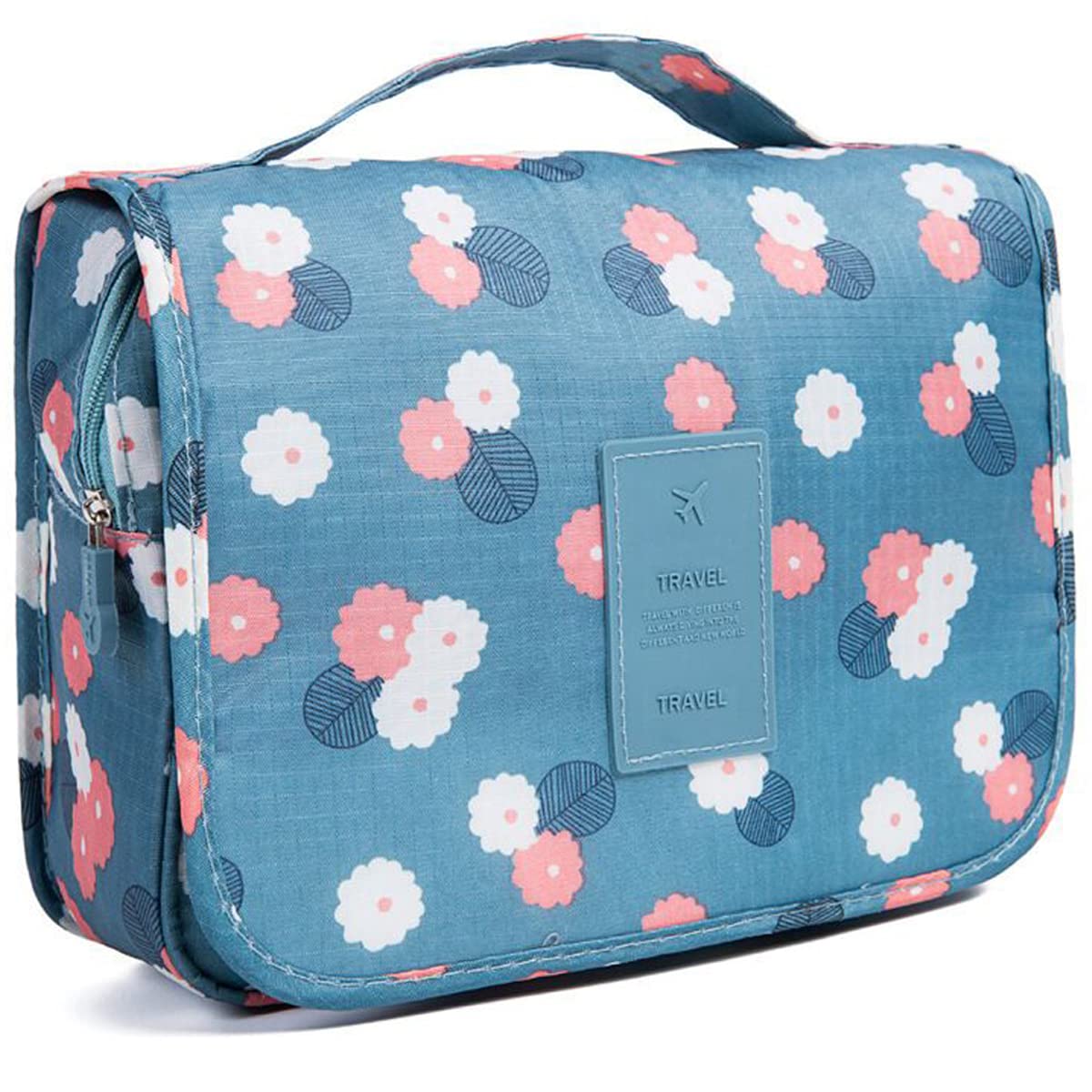 Travel Toiletry bag, Hanging Toiletries Wash Bag Makeup Cosmetic Organizer Bags for Women Girls Kids Waterproof Foldable (Leopard Print) — view 8