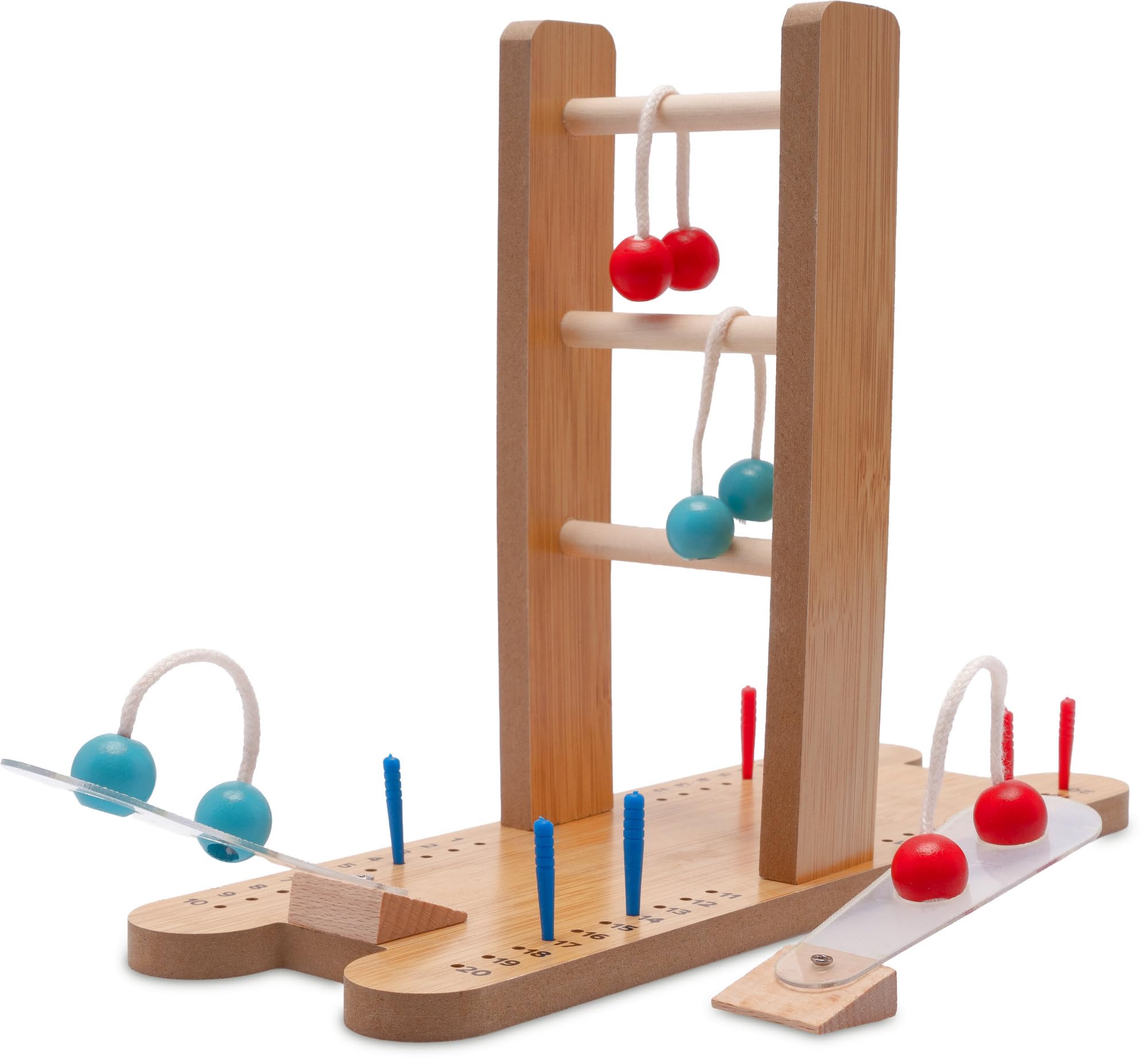 LOGOPLAY Golf Leiter Spiel aus Holz – Geschicklichkeitsspiel & Tischspiel für Kinder & Erwachsene – Balance- & Reaktionsspiel – Familienspiel & Geschenkidee
