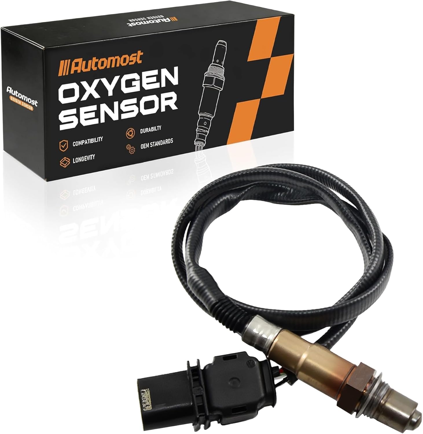 1Pcs Oxygen Sensor Upstream 234-5113 Compatible for 2009-2019 Ford E-150 E-250 E-350 Expedition Explorer F-150 Fiesta Flex Focus Fusion Mustang Police Sedan Police SUV Taurus MKS MKT
