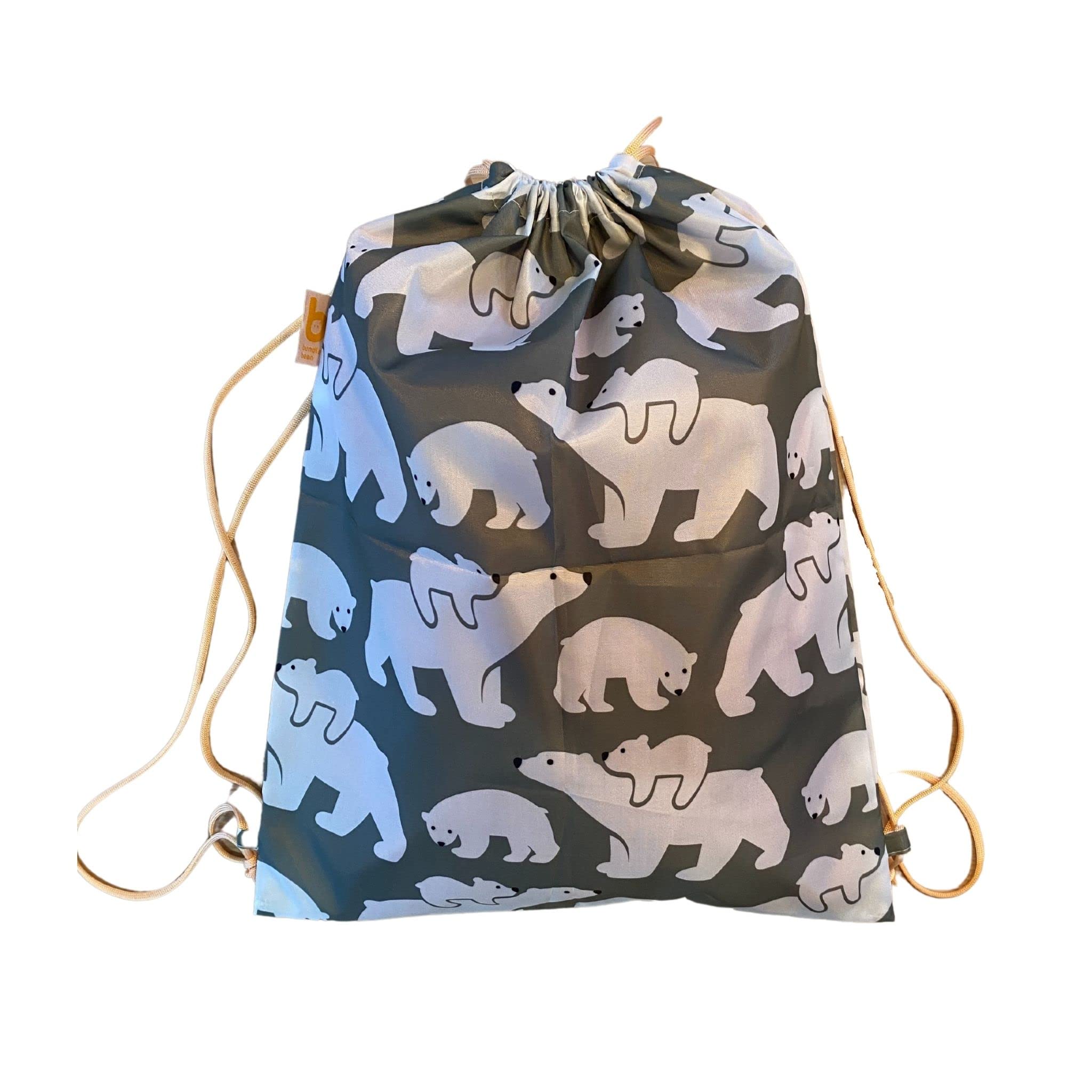BundleBean - Drawstring Bag - Universal Fit - Great as a PE, Sports, Gym or Swimming Bag - Perfect for Holidays (Polar Bears) — image 1
