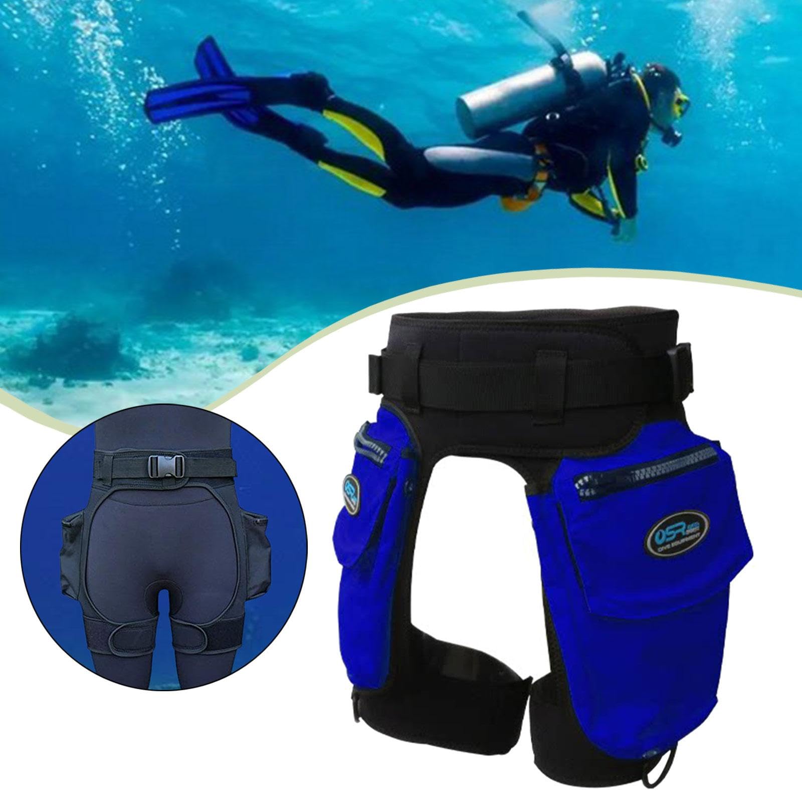 Pantaloncini da Immersione Uomo Tasche Multiuso Nylon 3mm Neoprene Regolazione Vita Cerniere Resistenti Adatti per Immersione