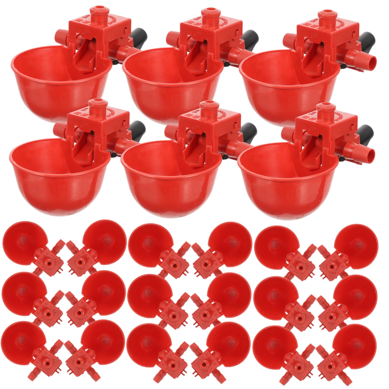 30 pezzi Abbeveratoio Regolabile Automatico per Uccelli e Piccioni Ciotola di Abs Resistente per Acqua Adatta per Volatili e Quaglie Utilizzo Sicuro e Pratico per Colore Casuale