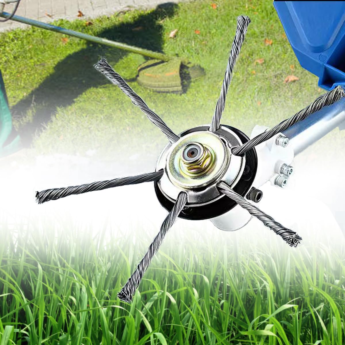 IXIGER6" Steel Wire Rotary Brush Cutter Trimmer Head,3pcs, Steel Trimmer Head, Suitable for Electric Cordless Trimmers and Lawn mowers, can Effectively Care for Garden lawns.