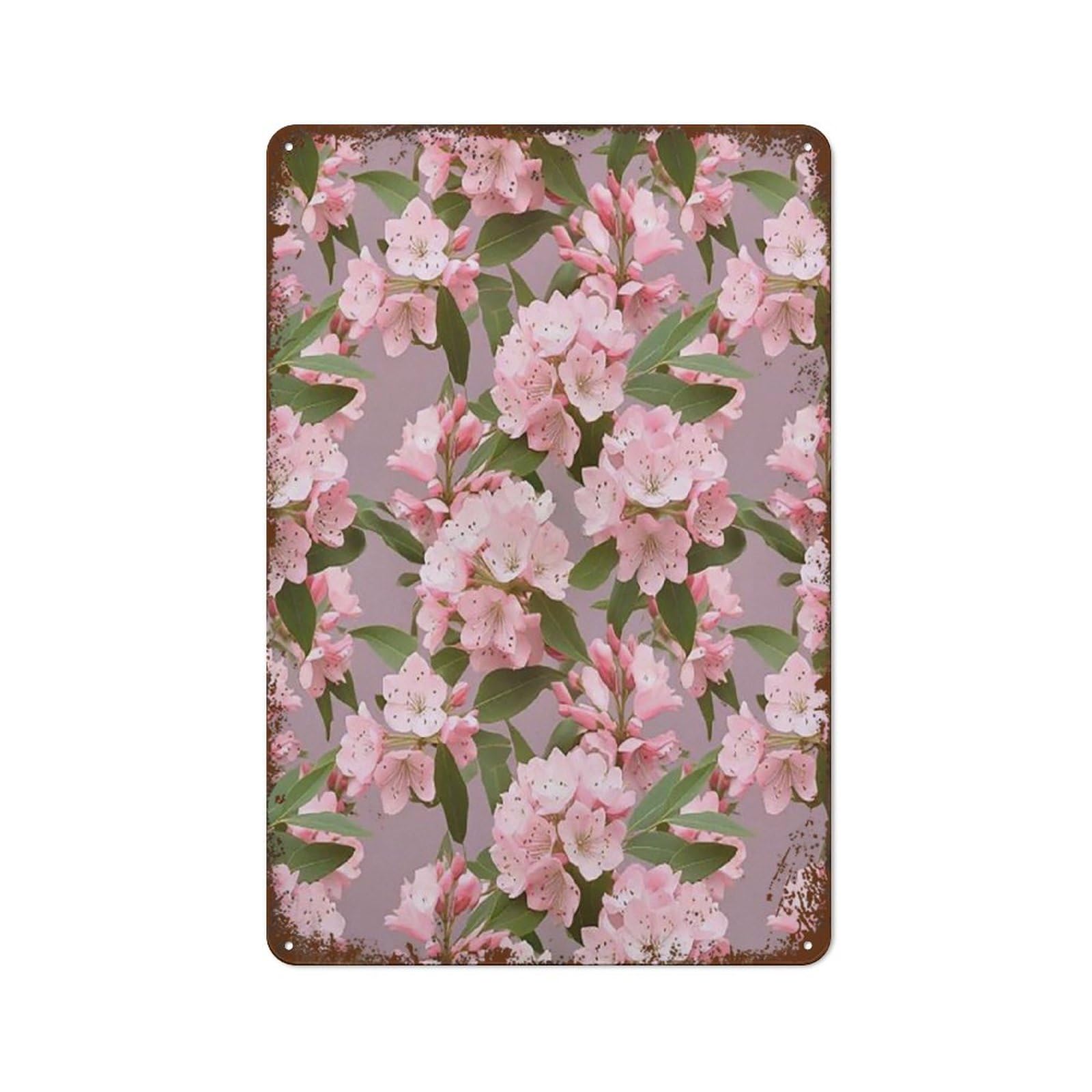 rayprint Mountain Laurel Metal Tin Signs- Exquisite Wall Art Decor Inspirational Gift Positive Affirmations Hanging Metal Tin Signs for Office Classroom Home Living Room Bedroom Wall Decor 8"x12"