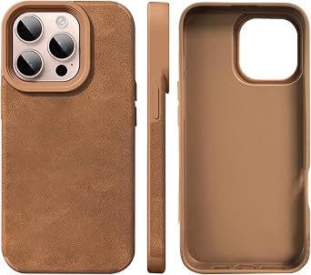 for iPhone 13 Pro Max Case,Soft TPU Matte Leather Shockproof Anti-Fingerprint Phone Case for iPhone 13 Pro Max,Brown