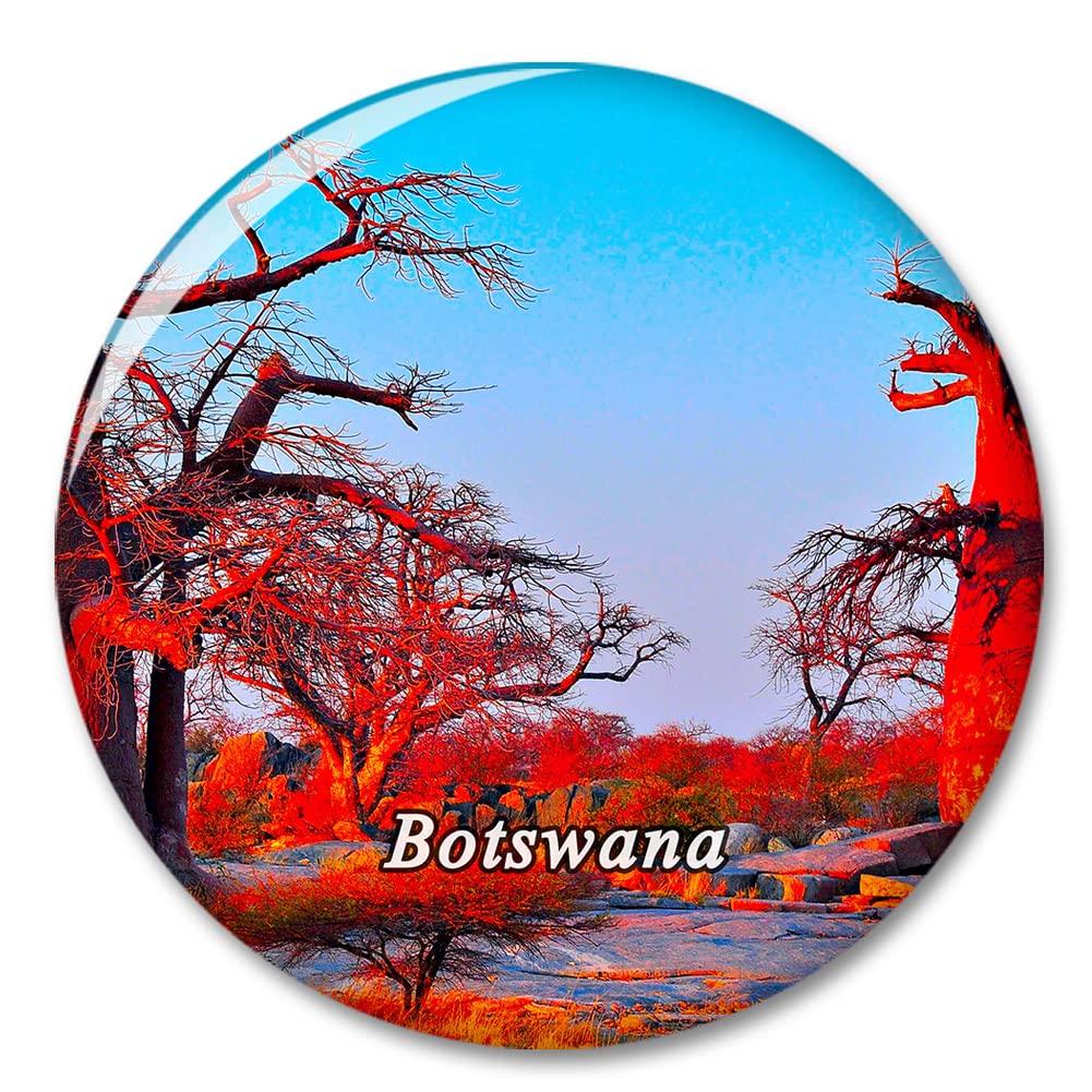 Magnete Da Frigorifero A Forma Di Cuore - Souvenir Di Viaggio Botswana - Vetro Decorativo 5,1x4,5x1,1cm