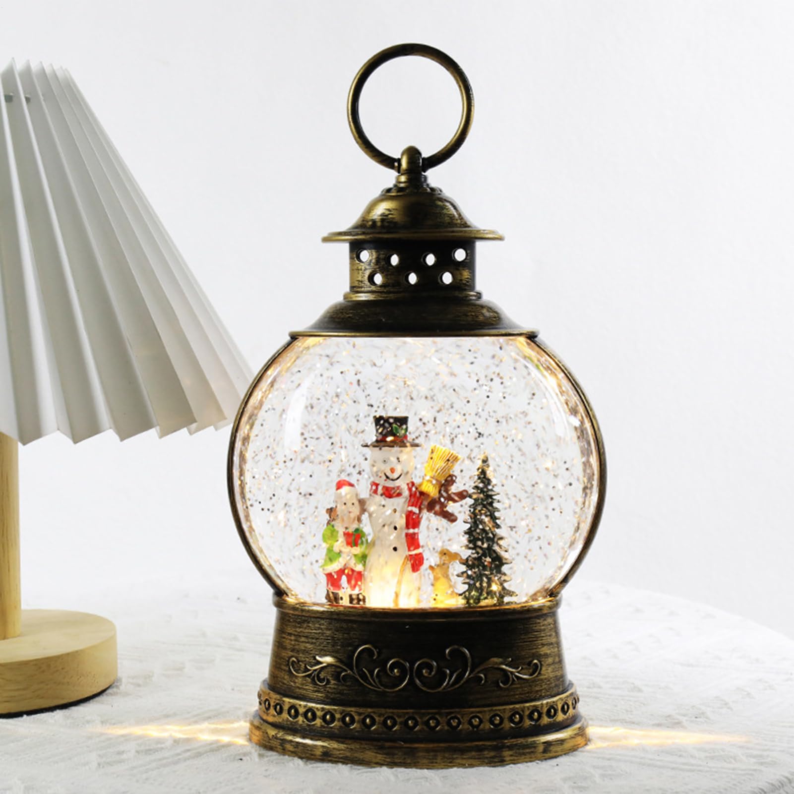 Carillon Musicale Con Di Neve Di Natale Decorazione per le Feste a Batteria | Carillon Musicale con di Neve per le Feste Decorazione Natalizia Interni Esterni Feste Famiglia Camera Soggiorno