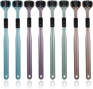 Dreiseitige Zahnbürste, 8 Stück Set