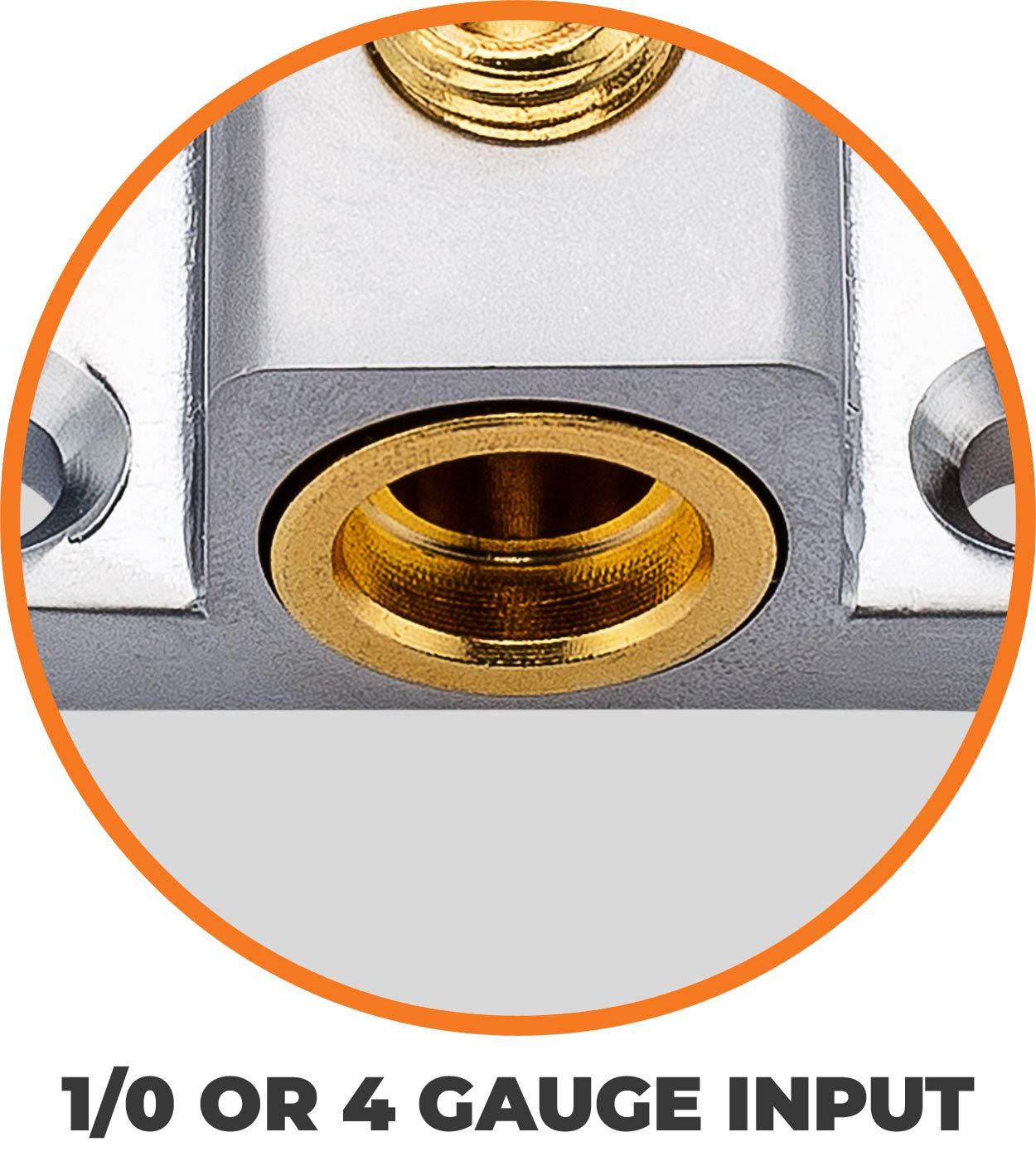 InstallGear Ground Termination Block (1/0 or 4 Gauge Input) | for Auto, Marine, Outdoor, RV, Professionals, Industrial | Secure Ground Wire : Electronics