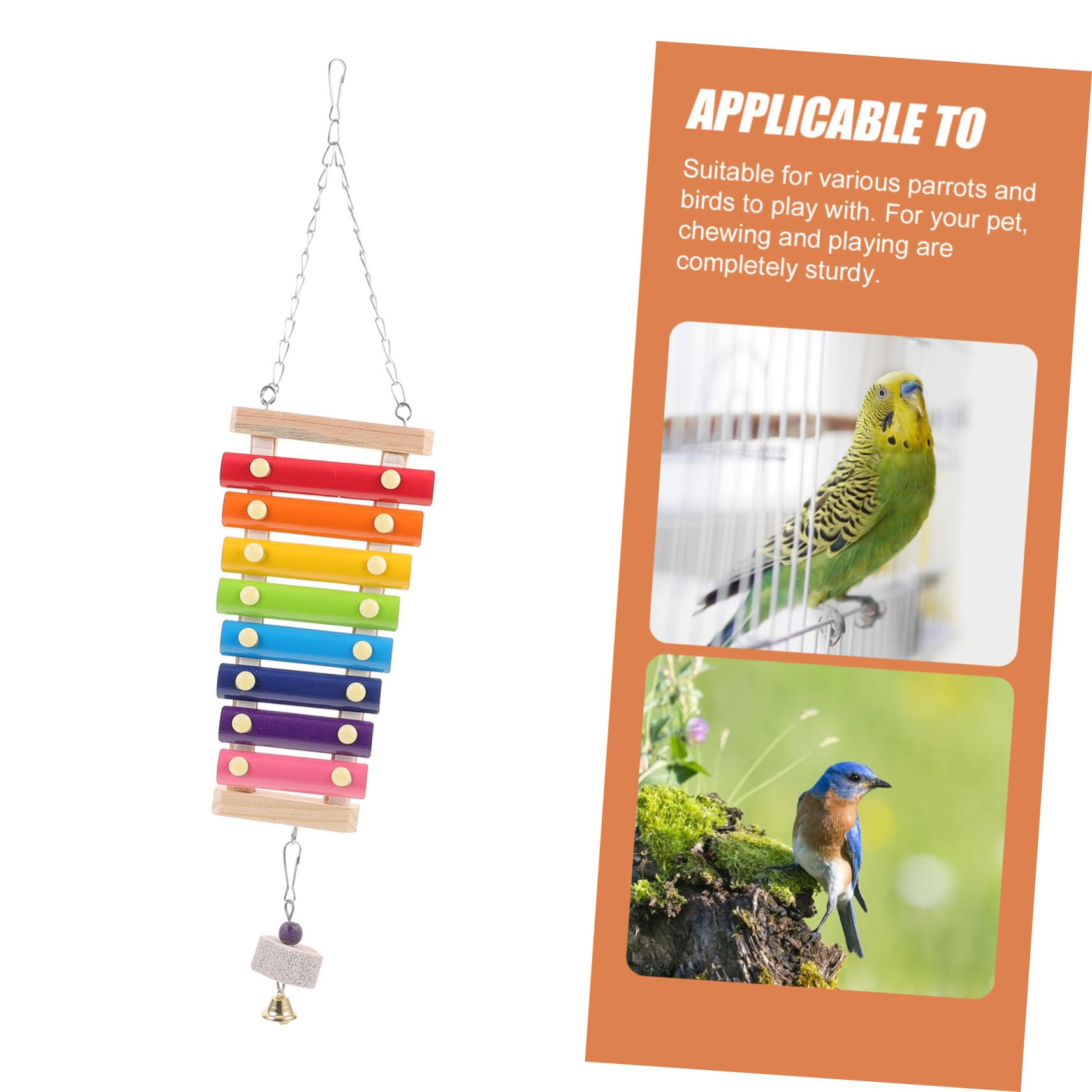 BCOATH Suspending Parrot Toy Accessory for Parakeets and Cockatiels Interactive Cage Toy for Parrots Ideal for Play and Enrichment