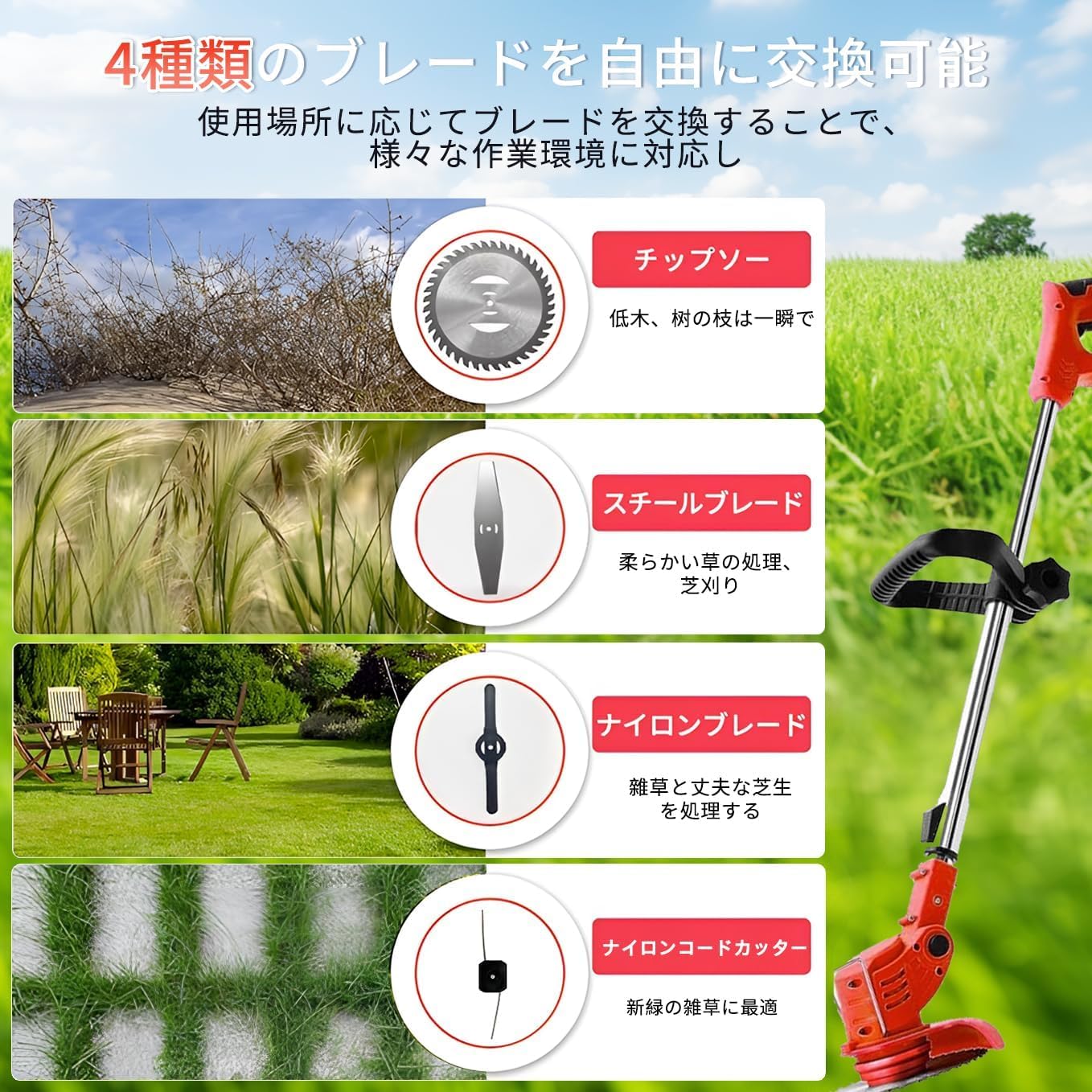 Amazon.co.jp: 草刈り機 充電式 草刈機 コードレス 大容量バッテリー2