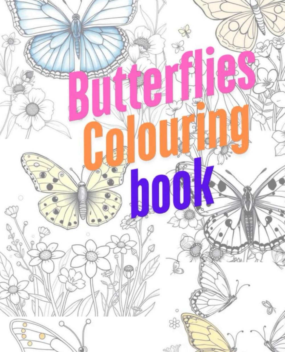 Butterflies colouring book