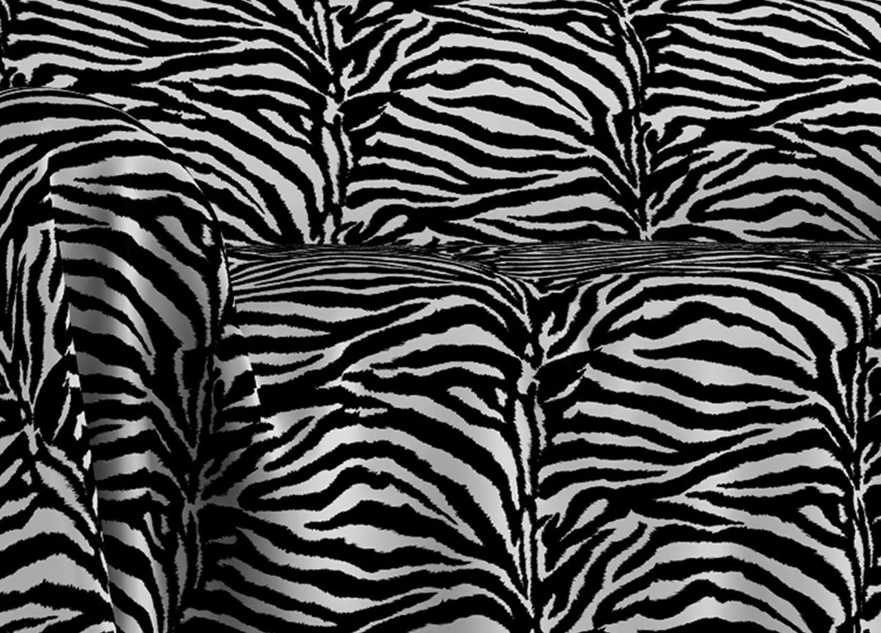 BIANCHERIAWEB Telo Arredo Copritutto Copridivano Grand Foulard In 100% Cotone Fantasia Animalier Disegno Zebrato