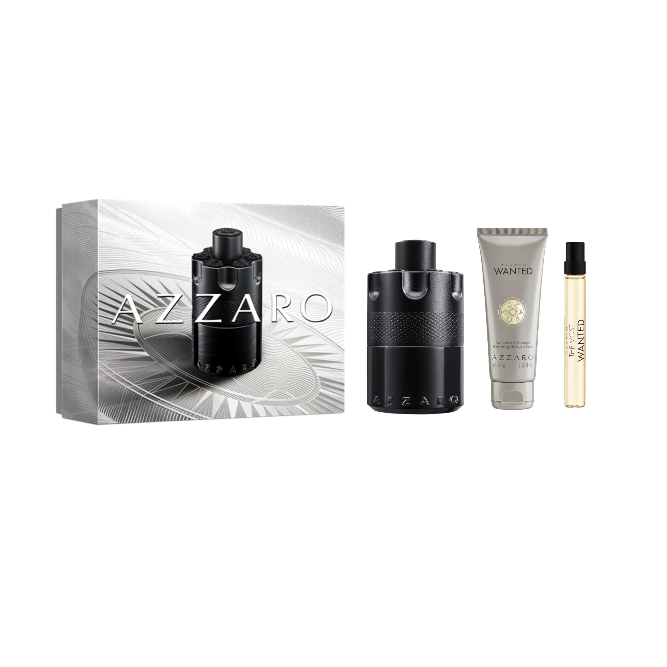 Azzaro The Most Wanted Eau de Parfum Intense 2025 Giftset 100ml+ Hair& Body Wash75ml + 10ml Travel Size-picture-11