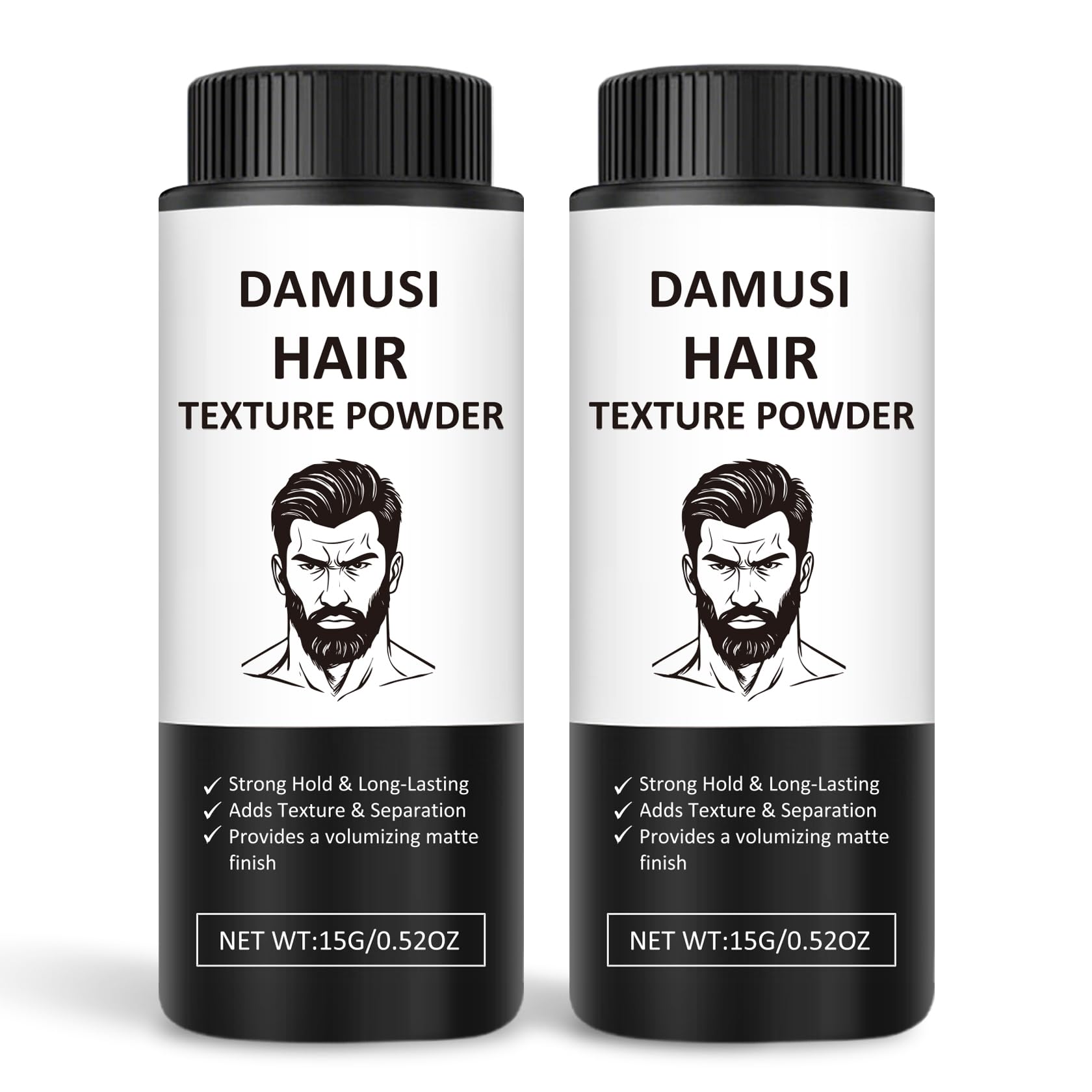 DAMUSI Hair Texture Styling Powder for Men Women - Hair Texturizing Volume Powder with Matte Finish Strong Hold