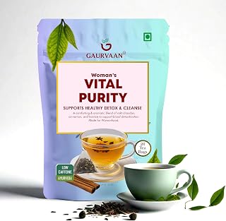 Gaurvaan Herbal Tea Vital Purity Tea Bag Green Tea & Cinnamon Flavour 20 Tea Bags (Pack Of - 1)