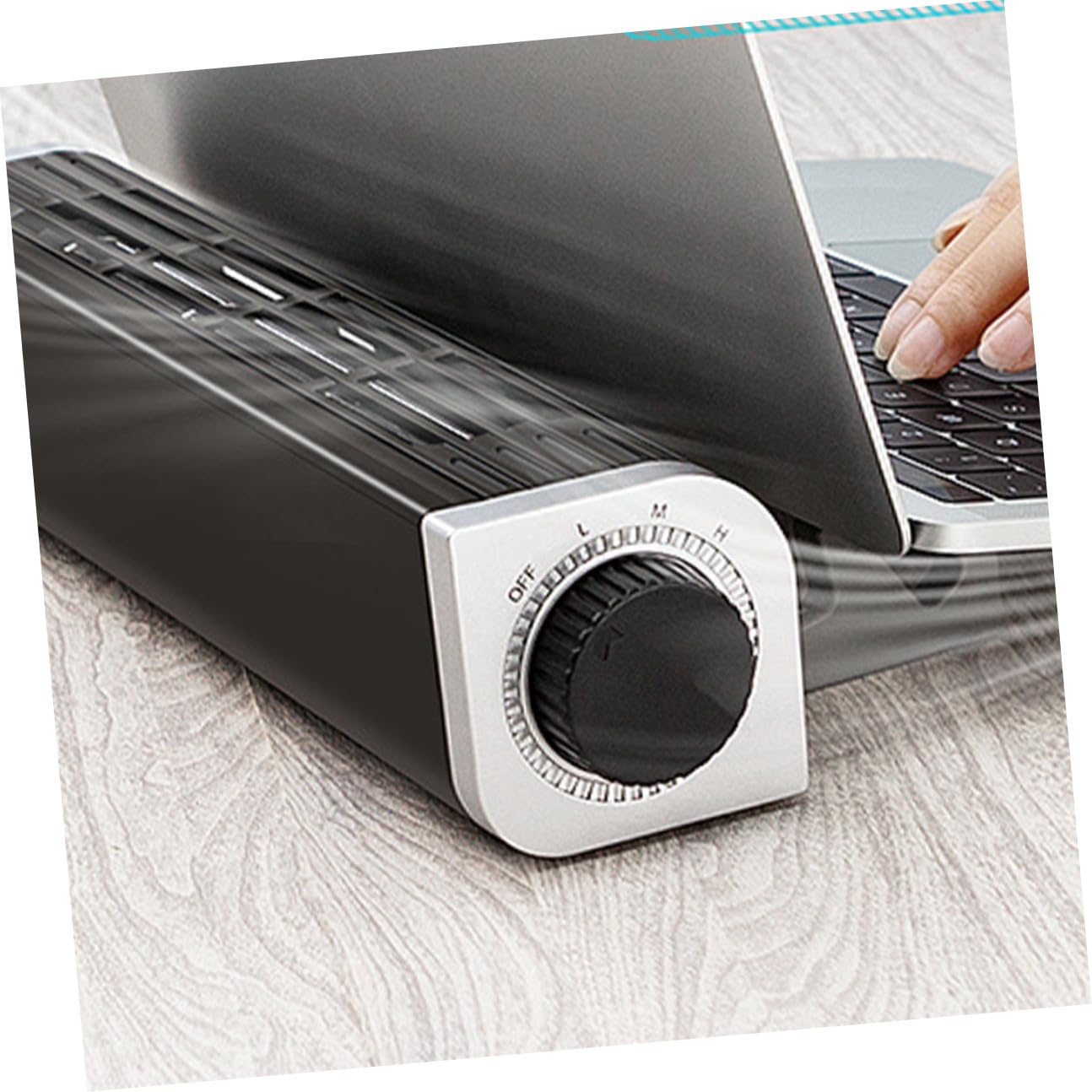 Notebook Kühler mit Großem Lüfter USB Betriebener Laptop Kühlerlüfter aus Aluminiumlegierung mit Verstellbarer Halterung für Sommeratmosphäre Am Desktop