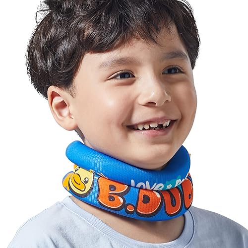 VELPEAU Soporte de cuello suave para niños para postura, lindo soporte cervical de espuma de pato B. para niños, corrector de cuello juvenil para