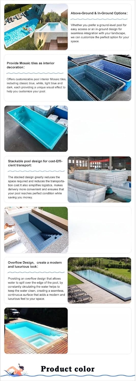 Outdoor Family Home Deep Small Inground Swimming Pools Above Ground Pools for backyards, Gardens, patios and Outdoor Summer Activities