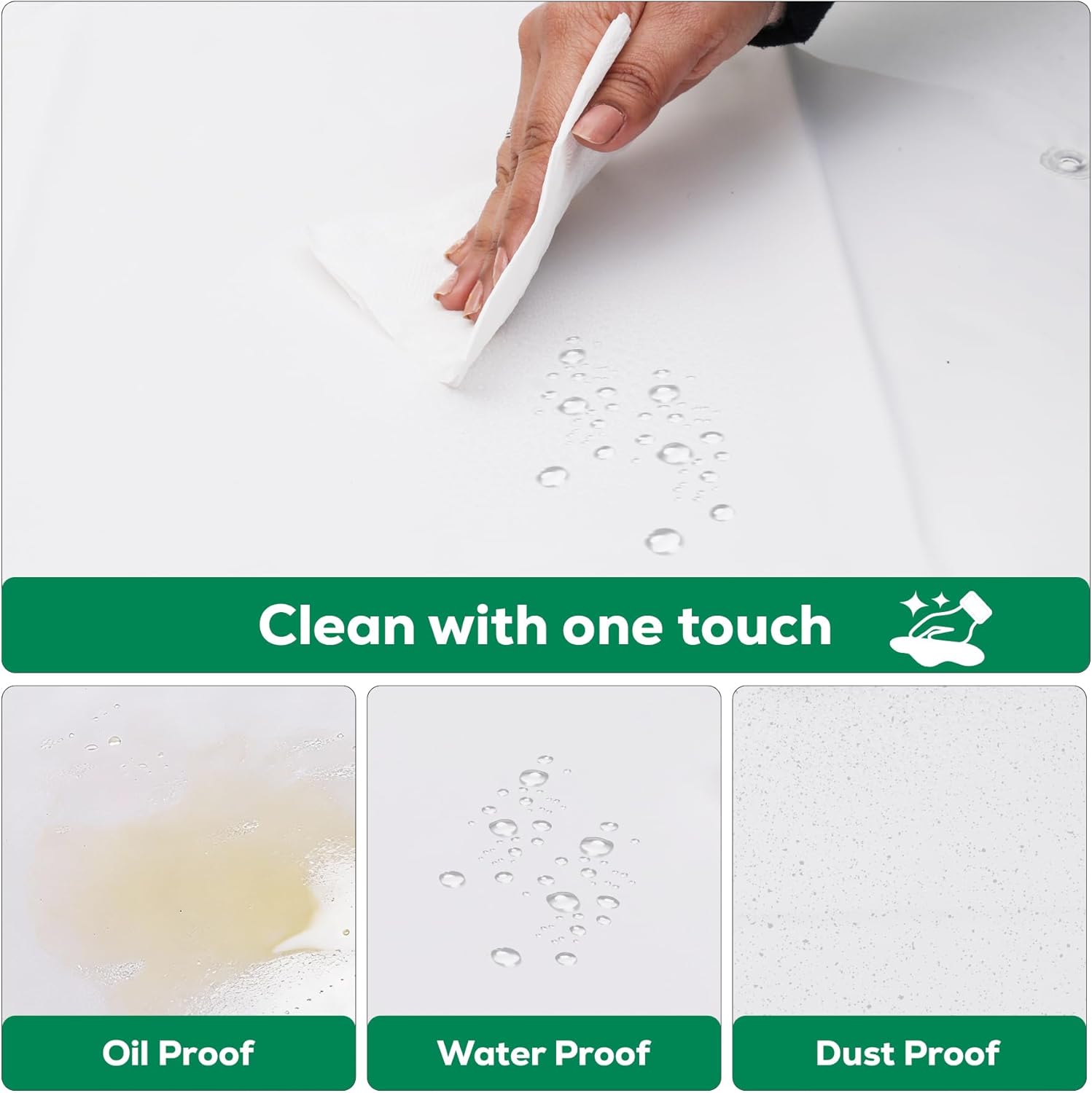 KLEEN CHEF Everyday General Use Polyester Dishwashing And Heavy Duty PVC Leather Apron - Image 5