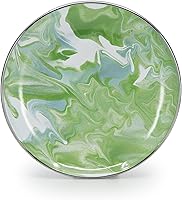 Vista 32 de Golden Rabbit Enamelware Appetizer Plates, 6 inch, Sea Glass, Set of 4