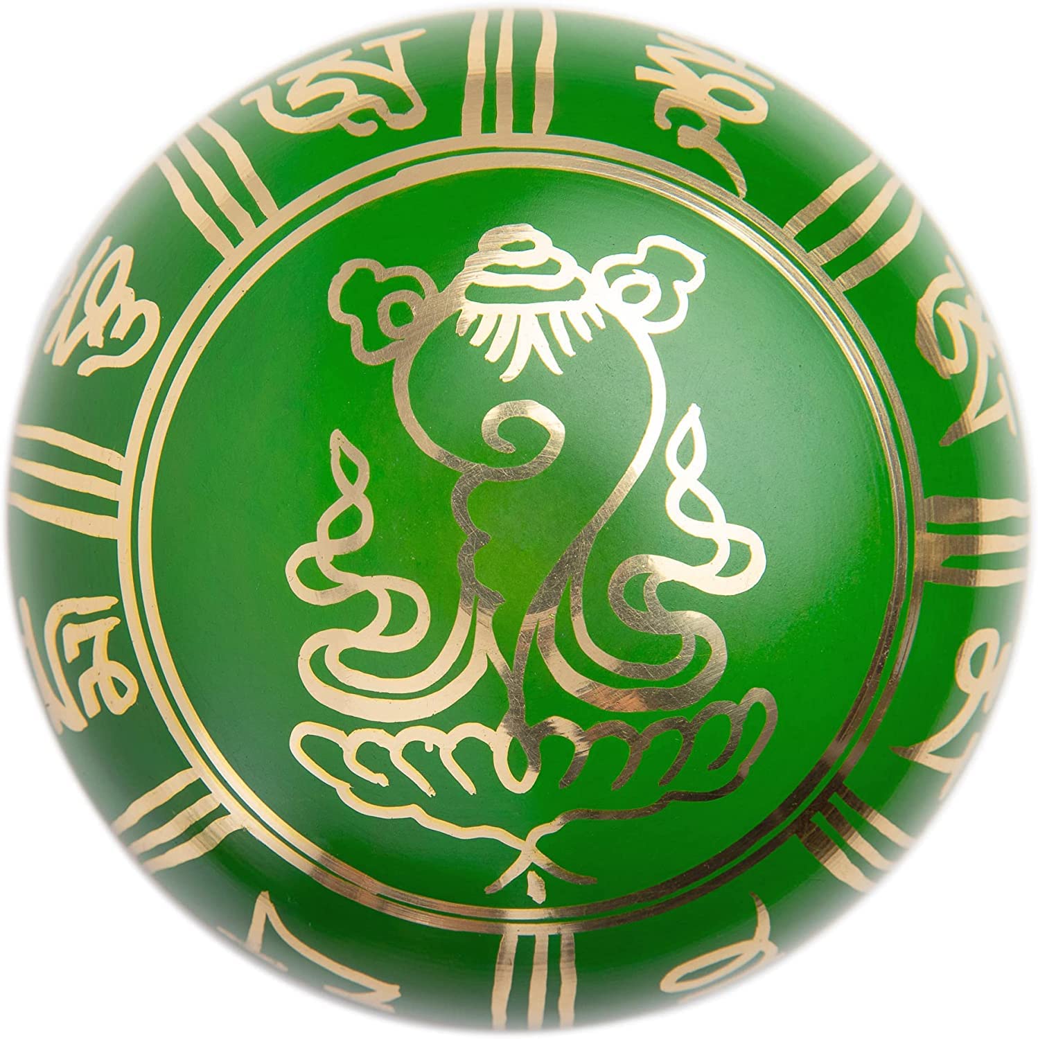 Tibetische Klangschalen-Set – einfach zu spielen für Anfänger – authentische handgefertigte Achtsamkeit, Meditation, ganzheitlicher Klang, 7 Chakra-Heilungsgeschenk von Himalayaar (Smaragd)