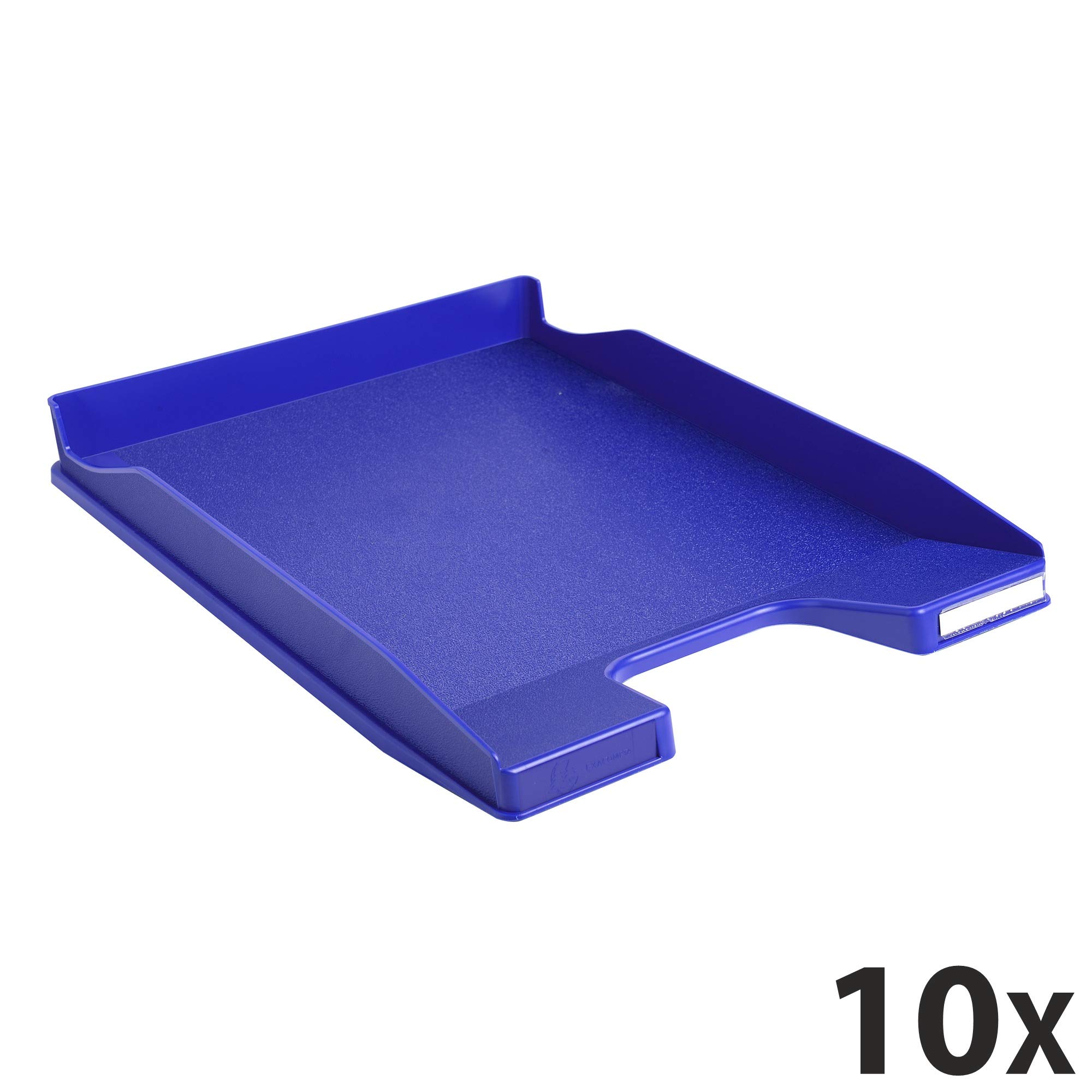Exacompta 114104D 10er Pack Premium Briefablage Combo Mini DIN A4. Idealer Briefkorb für Ihre Organisation. Robuster und stapelbarer Ablagekorb Nachtblau