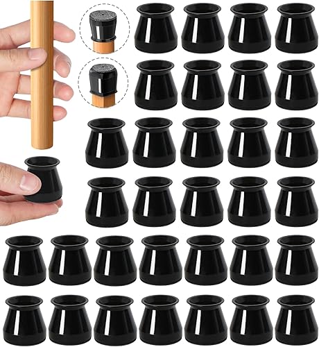 Miniatura 11 de 32 unidades de protectores para patas de sillas - Almohadillas de silicona y fieltro, a prueba de rayones y sin ruido, movimiento suave y fácil,