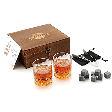 Set Bicchieri Da Whisky Whisiskey - 2 Bicchieri Da 310ml Con Scatola Regalo - Ideale Per Appassionati - Foto 12