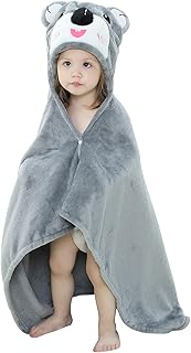 Wearable Blanket Hoodie for Kids Toddlers Hooded Towels Soft Cozy Flannel Wearable Throw Blanket Hoodie for Boys Girls Birthday Gifts (Koala 50 * 40)