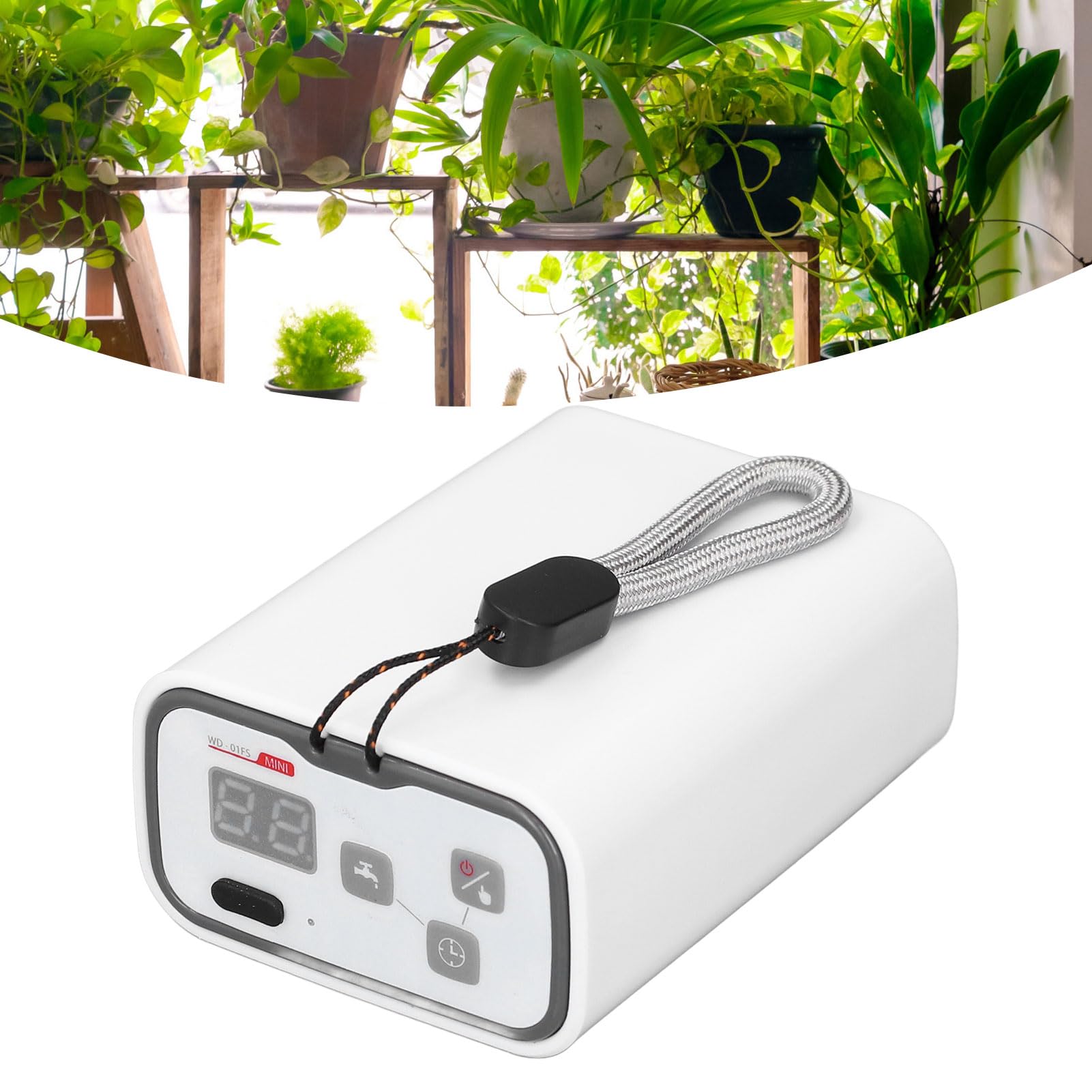 Timer per Irrigazione, Pompa dell'acqua Incorporata, Batteria a Lunga Durata, di Irrigazione Automatico con 6 Gocciolatori, Digitale Programmabile per Piante da Giardino da Interno Ed Esterno