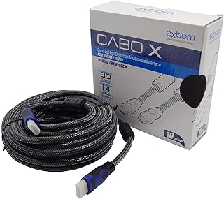 Cabo HDMI 1.4 10 Metros Full HD 1080P - CBX H 100 Exbom