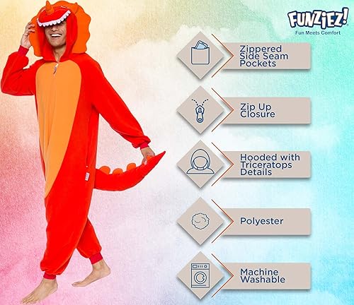 Miniatura 36 de Funziez! - Disfraz de Halloween para adultos, disfraz de animales y criaturas marinas, mameluco afelpado para cosplay, para mujeres y hombres