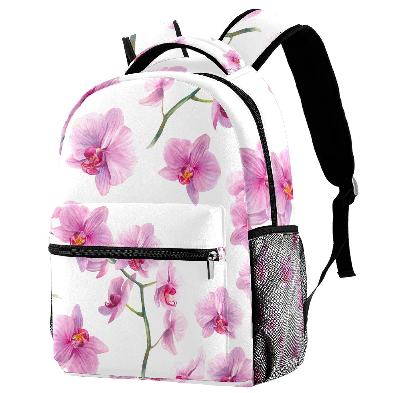 Sac à dos aquarelle orchidée outdoor daypack college school bookbag léger - 7