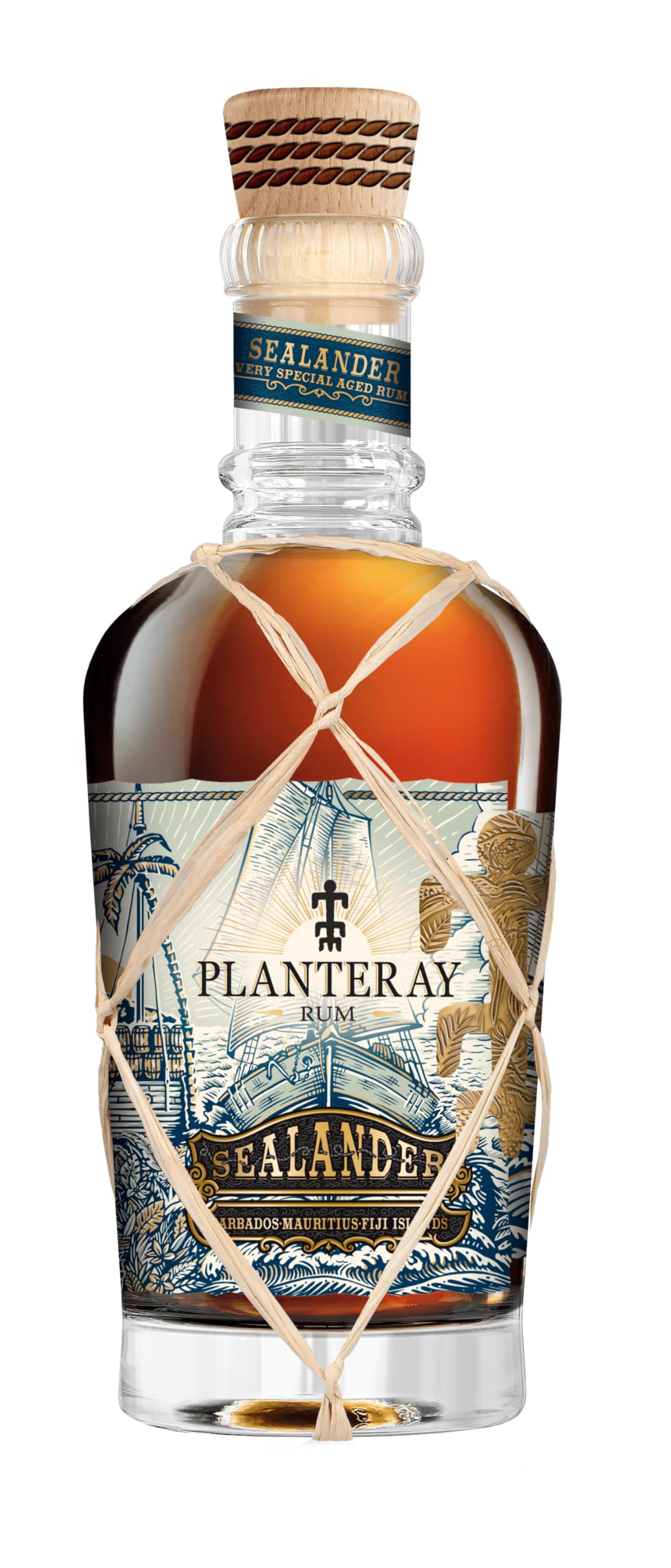 PLANTERAY RUM - (Ehemals Plantation) - Sealander - Herkunft: Barbados, Mauritius, Fidschi - Doppelreifung - 40% Vol - 70 cl