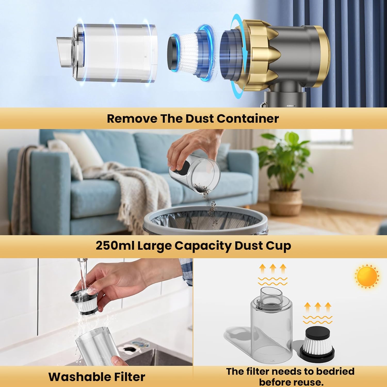 Car Vacuum Portable Cordless