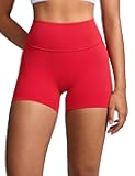 INGIA Womens High Waist No Front Seam Biker Shorts 4 Inches Running Volleyball Spandex Yoga Gym Workouts