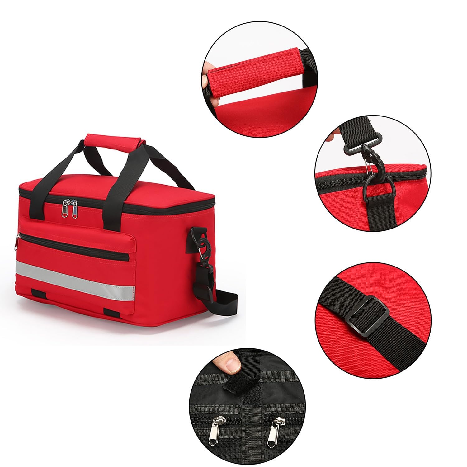 Botiquines De Primeros Auxilios,Bolsa De Clinica Médicos, Bolsa De Enfermera con Asa Y Correa para El Hombro para Atención Médica En El Hogar, Viajes O Eventos De Emergencia,Deportiva B