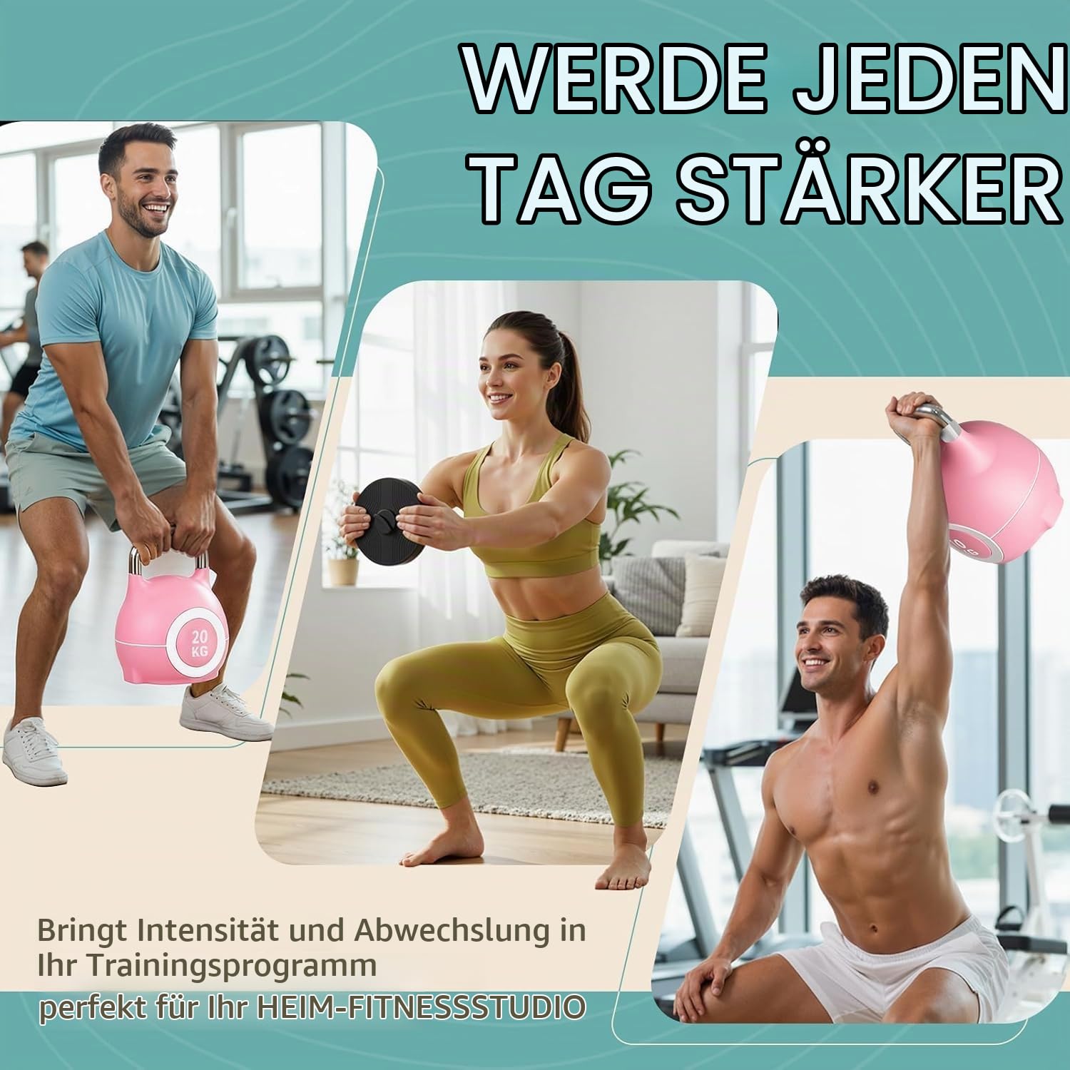 Kettlebell Verstellbare Hanteln Set 7 in 1 Kugelhantel für Home Gym | Hantelset Fitnessgeräte für Zuhause | Dumbbells Sportgeräte Zuhause Kugelhantel Gewicht Hantel Set