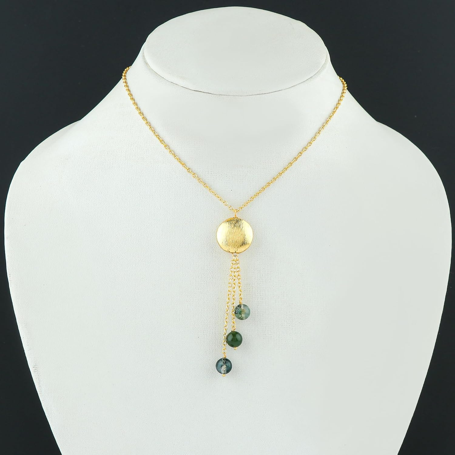 TGH Natural Gemstone Beaded Necklace for Women - Handmade Drop Dangle Crystal Jewelry - Healing Birthstone Energy Stones - Adjustable 16+2 Inch - Image 4