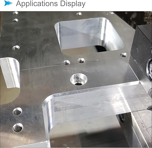 Miniatura 4 de CoCud Escariadores de portabrocas de máquina, precisión D4 de 0.098in de diámetro, precisión D4, fresadora de flautas rectas de acero cobalto M35 -