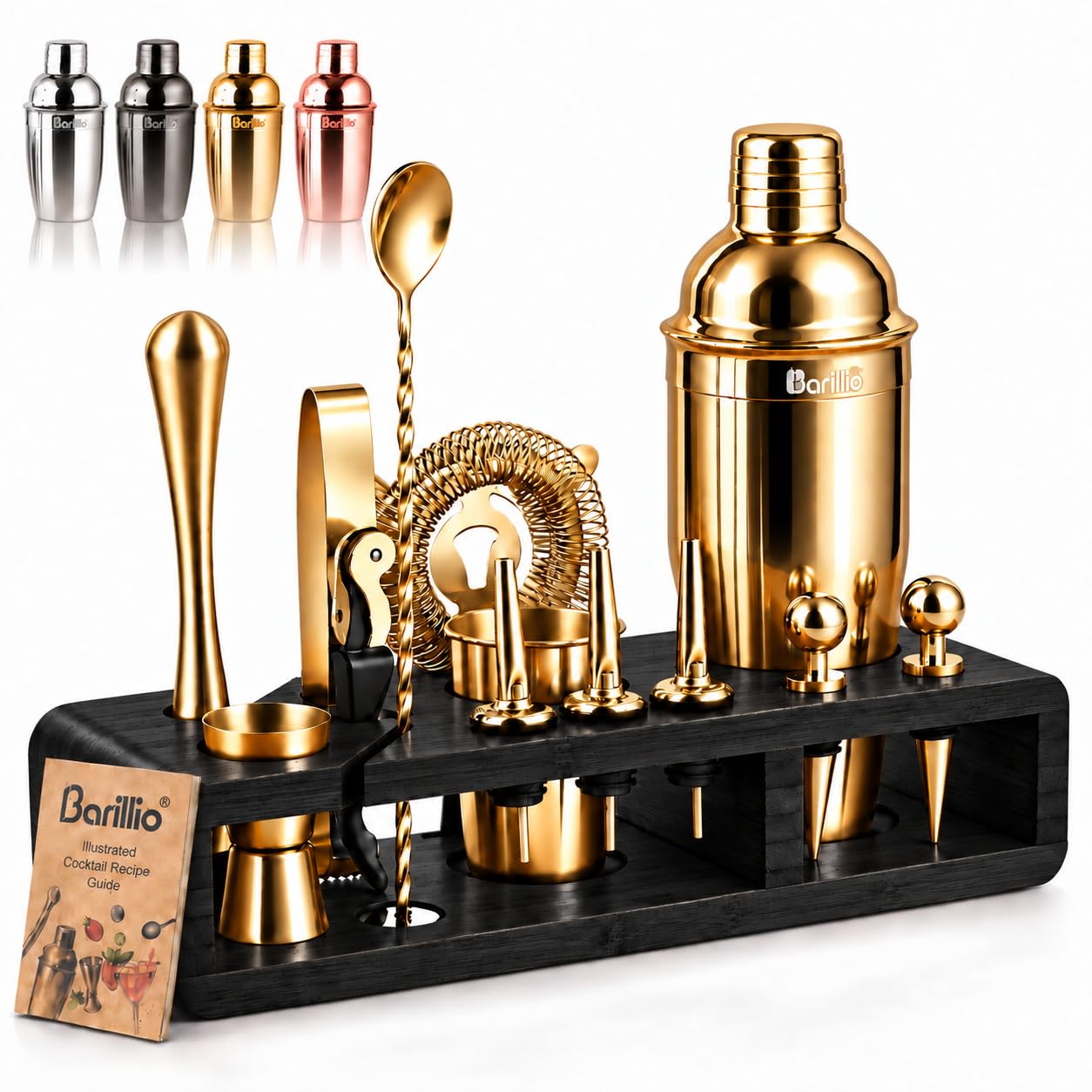 Amazon.com: Barillio Gold Bartender Kit - Stainless-Steel Cocktail