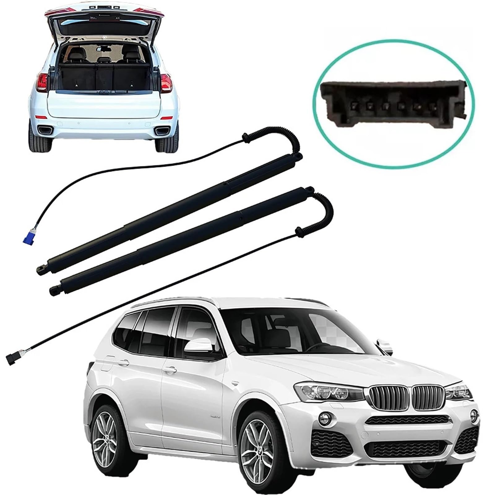 Gas Struts Springs Pasuje do BMW X3 F25 2011-2017, podnośnik klapy bagażnika, amortyzator, elektryczna klapa tylna, sprężyny gazowe 51247232003 Gas Springs Absorber(A pair)