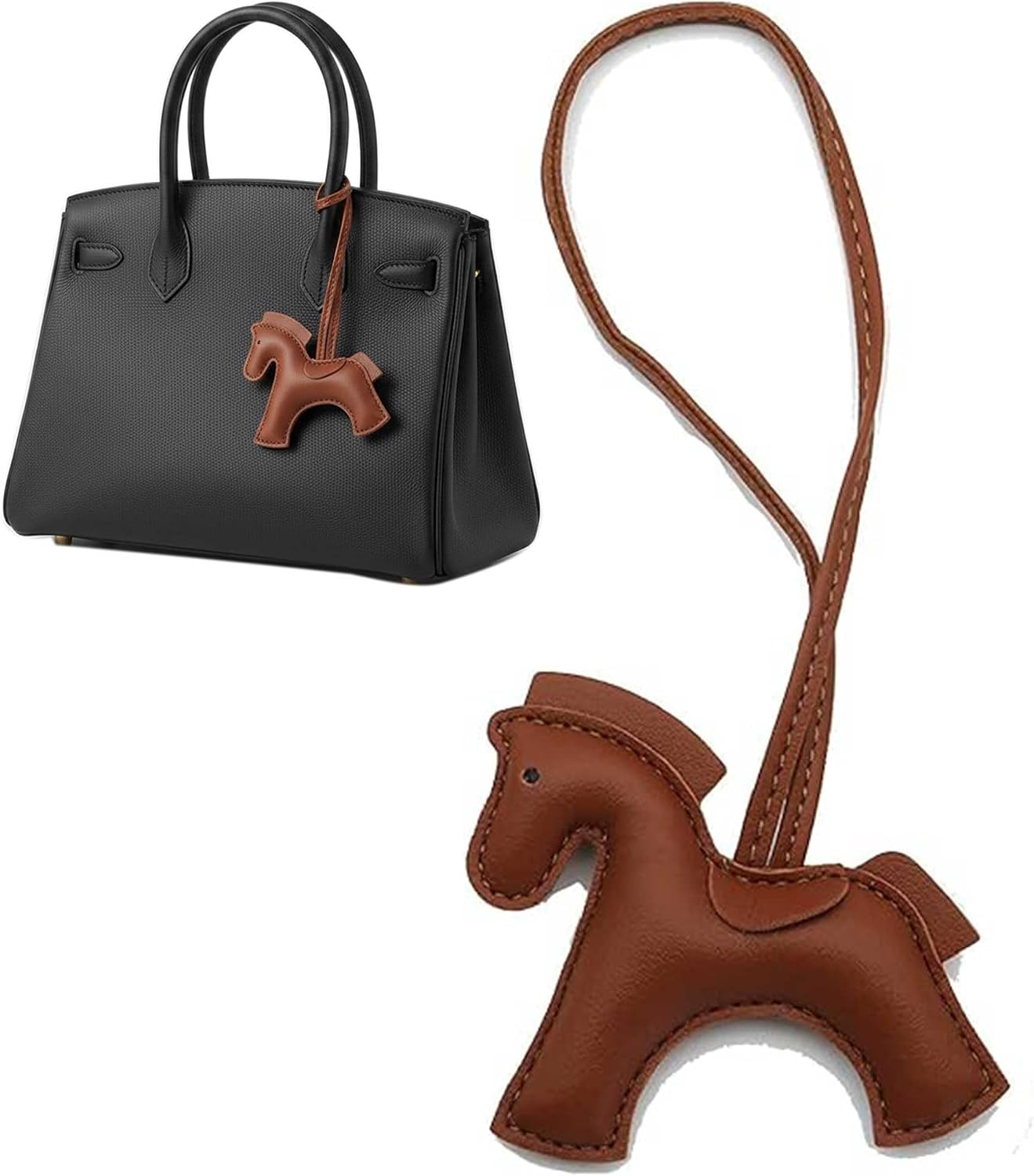 Cool Bag Charms for Handbags Decorative Horse Bag Charm Leather Handbag Accessory Funny Gifts image 2