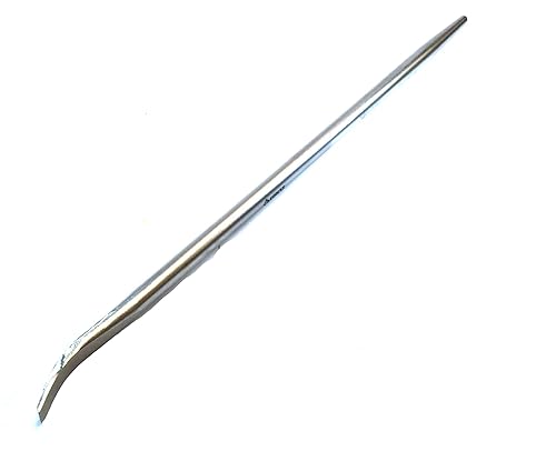 GROZ Barra de palanca alineadora de 30 pulgadas, diámetro de 78 pulgadas, sección redonda, acero de aleación de cromo resistente, chapado en zinc,